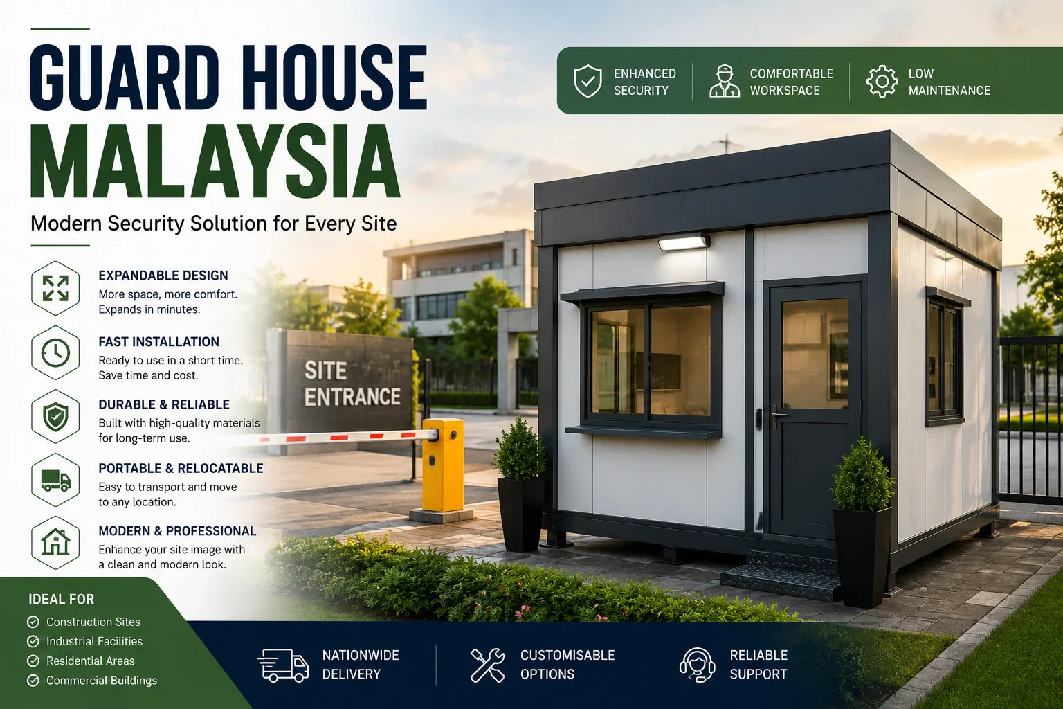 Guard House Malaysia | Expandable Security Cabin & Guard Post Supplier