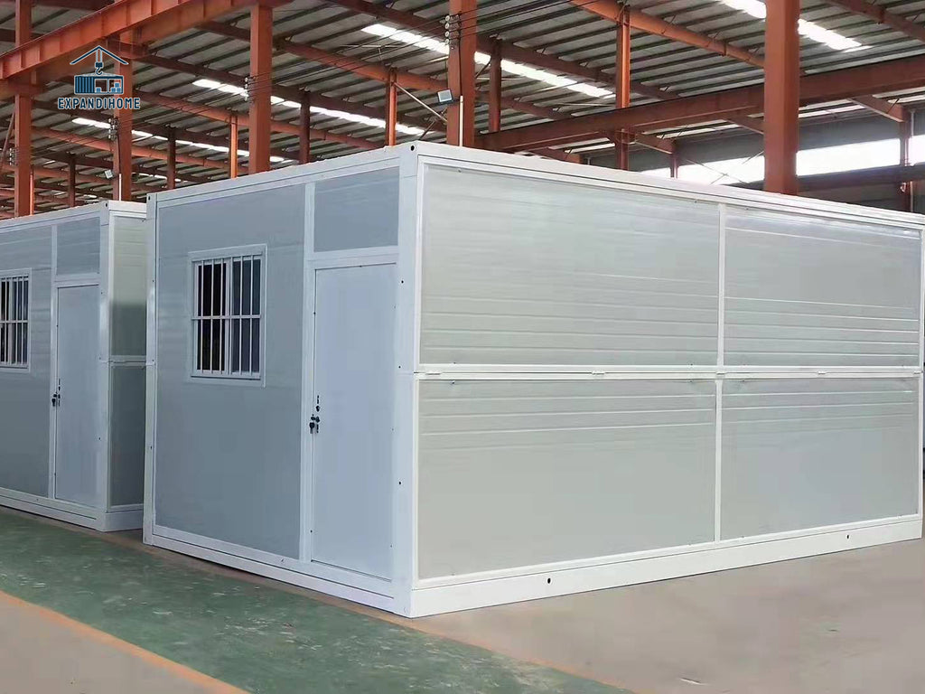 Heavy duty foldable container cabin 20ft open plan MOQ 12units/40HC Model ZDF