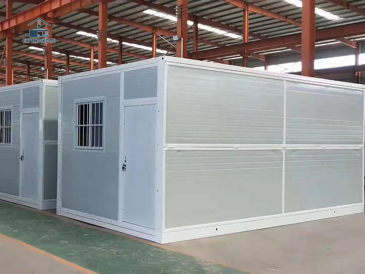 Heavy duty foldable container cabin 20ft open plan MOQ 12units/40HC Model ZDF